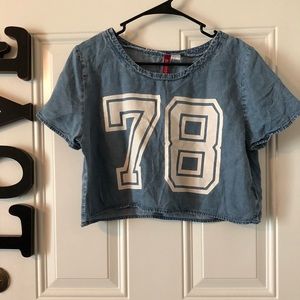 H&M Jean Crop Top